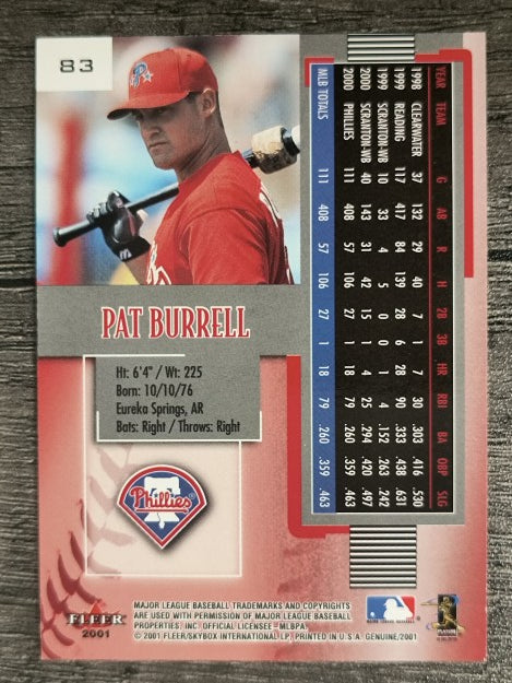 2001 Fleer Genuine #83 Pat Burrell