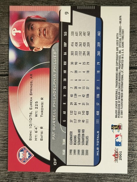 2001 Fleer Game Time #9 Pat Burrell