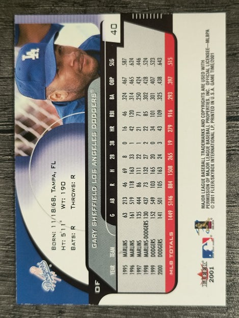 2001 Fleer Game Time #40 Gary Sheffield