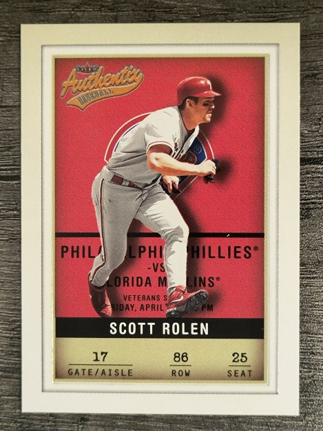 2002 Fleer Authentix #86 Scott Rolen