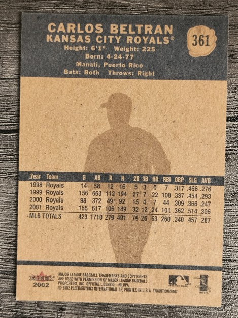 2002 Fleer Tradition #361 Carlos Beltran