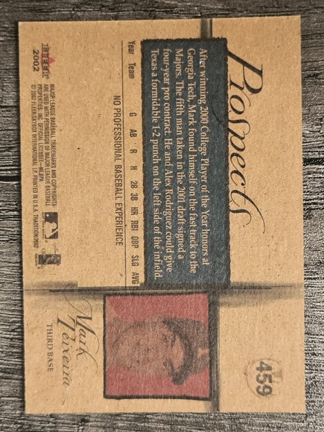 2002 Fleer Tradition #459 Mark Teixeira PROS