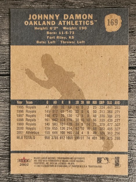 2002 Fleer Tradition #169 Johnny Damon
