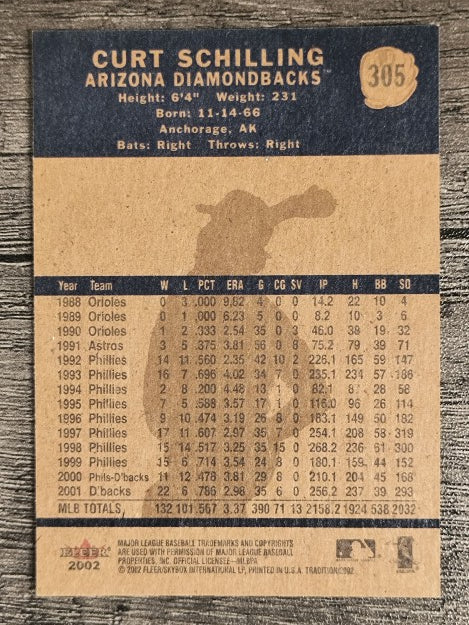 2002 Fleer Tradition #305 Curt Schilling