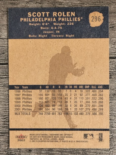 2002 Fleer Tradition #296 Scott Rolen