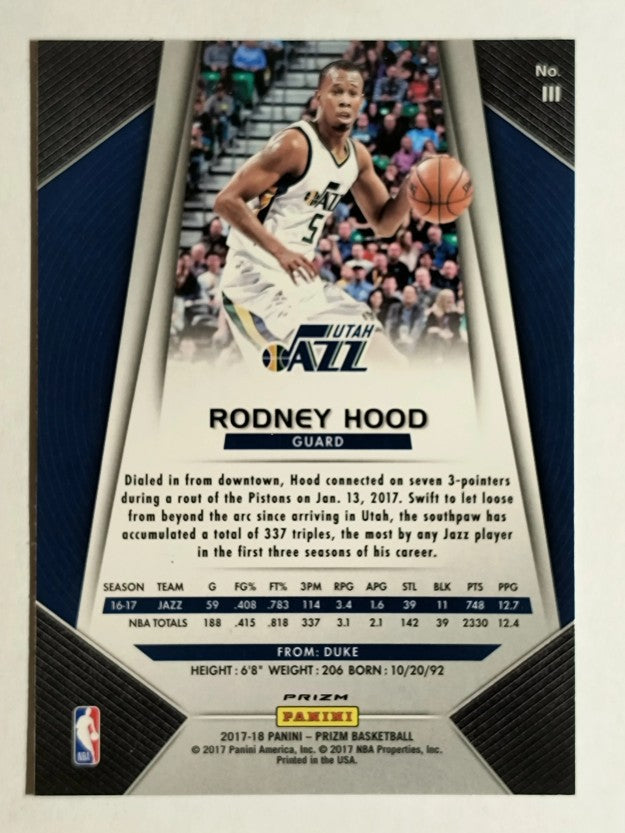 2017-18 Panini Prizm Prizms Fast Break #111 Rodney Hood