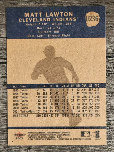 2002 Fleer Tradition Update #U236 Matt Lawton