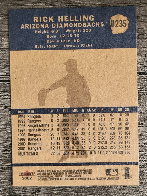 2002 Fleer Tradition Update #U235 Rick Helling
