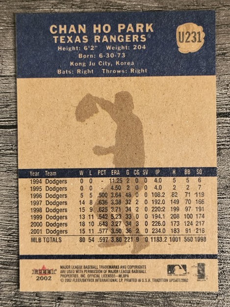 2002 Fleer Tradition Update #U231 Chan Ho Park