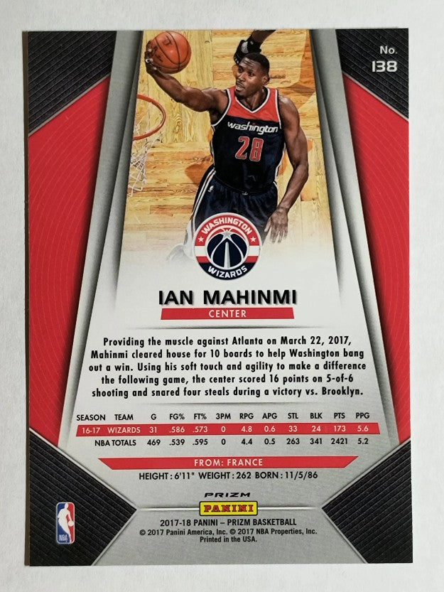 2017-18 Panini Prizm Prizms Fast Break #138 Ian Mahinmi