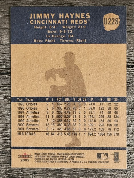 2002 Fleer Tradition Update #U228 Jimmy Haynes