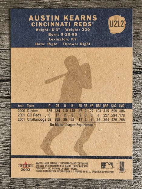 2002 Fleer Tradition Update #U212 Austin Kearns
