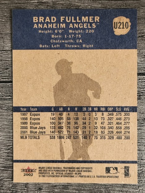 2002 Fleer Tradition Update #U210 Brad Fullmer