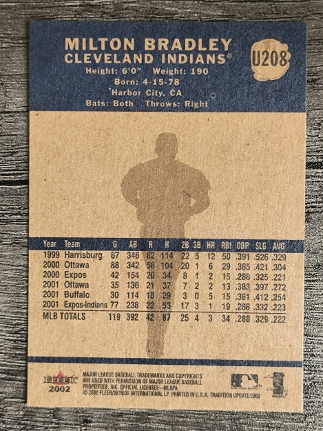 2002 Fleer Tradition Update #U208 Milton Bradley