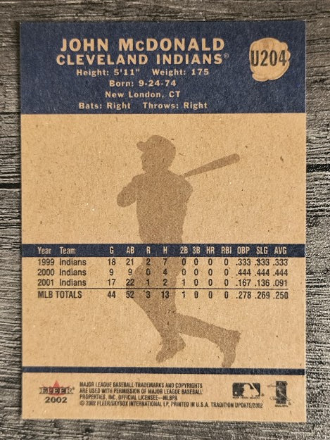 2002 Fleer Tradition Update #U204 John McDonald
