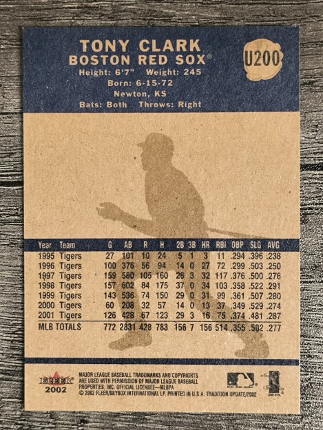 2002 Fleer Tradition Update #U200 Tony Clark