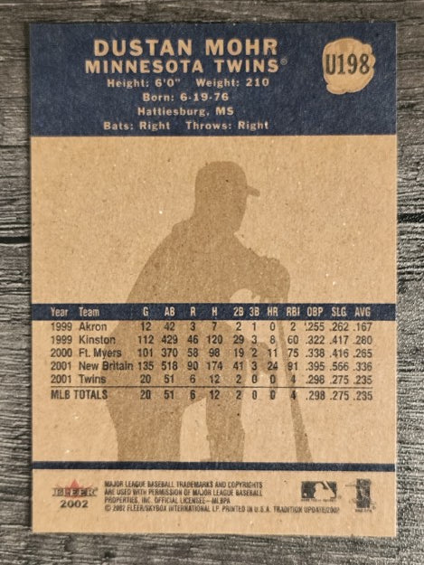 2002 Fleer Tradition Update #U198 Dustan Mohr