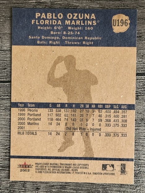 2002 Fleer Tradition Update #U196 Pablo Ozuna