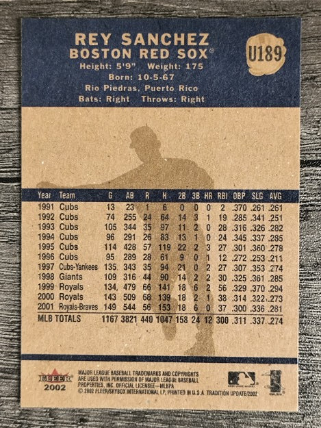2002 Fleer Tradition Update #U189 Rey Sanchez