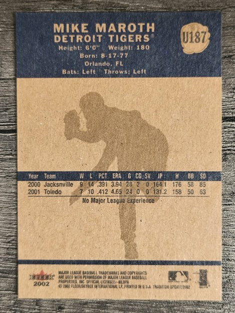2002 Fleer Tradition Update #U187 Mike Maroth