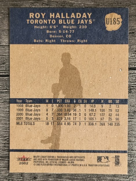 2002 Fleer Tradition Update #U185 Roy Halladay