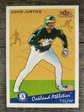2002 Fleer Tradition Update #U184 David Justice