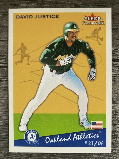 2002 Fleer Tradition Update #U184 David Justice