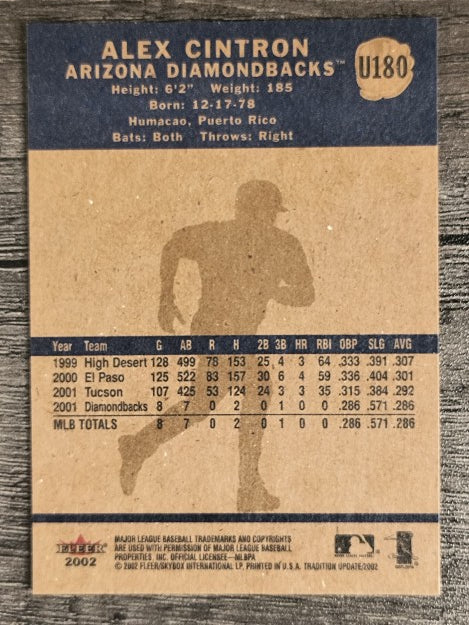 2002 Fleer Tradition Update #U180 Alex Cintron