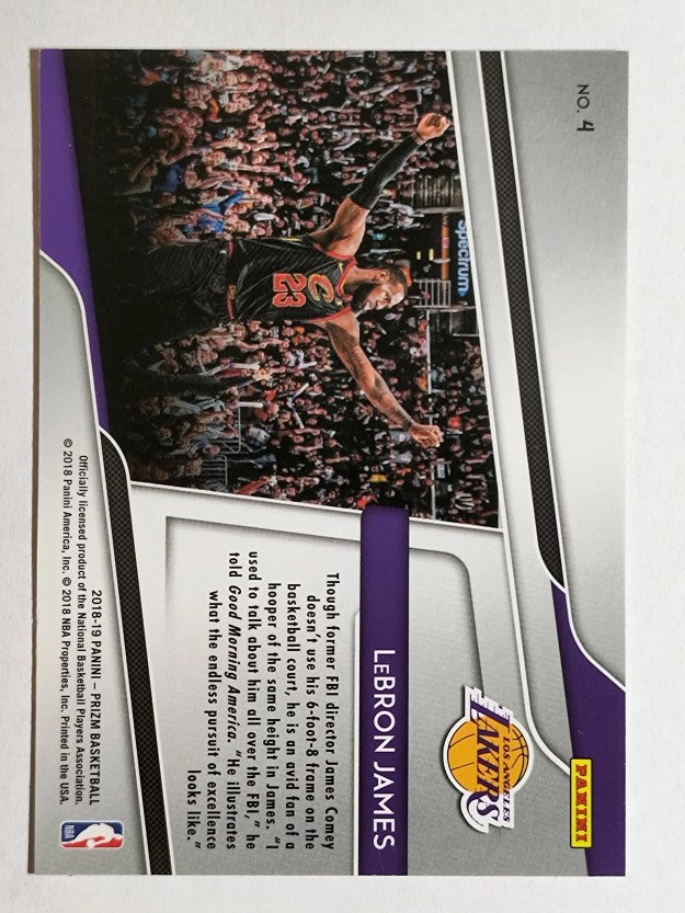 2018-19 Panini Prizm Get Hyped! #4 LeBron James