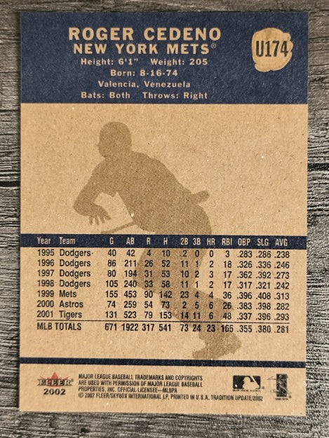 2002 Fleer Tradition Update #U174 Roger Cedeno