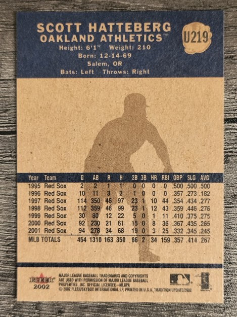 2002 Fleer Tradition Update #U219 Scott Hatteberg
