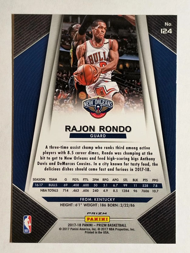 2017-18 Panini Prizm Prizms Fast Break #124 Rajon Rondo