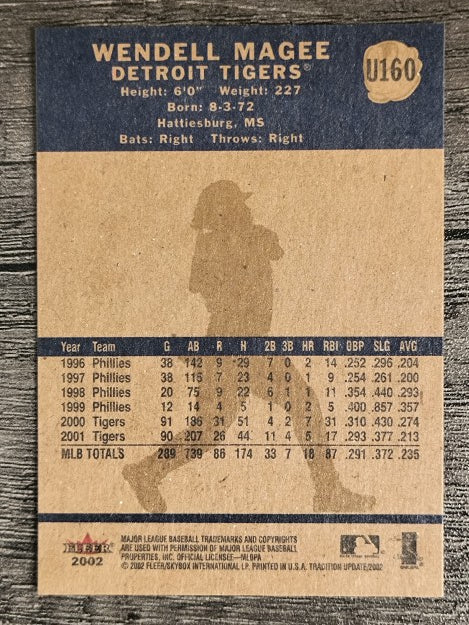 2002 Fleer Tradition Update #U160 Wendell Magee