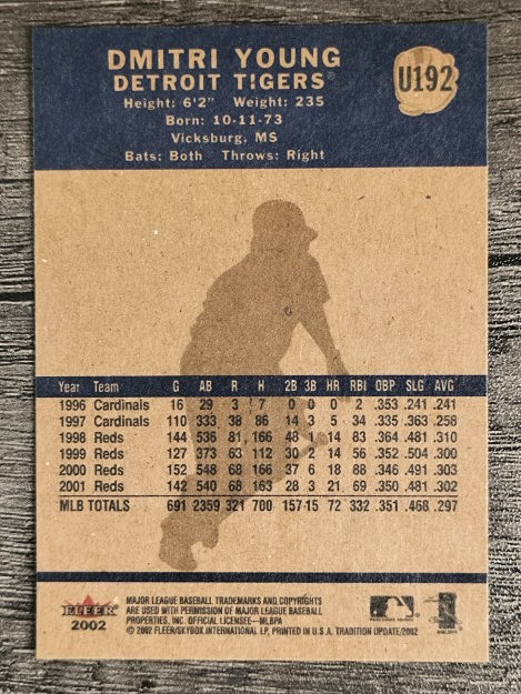 2002 Fleer Tradition Update #U192 Dmitri Young