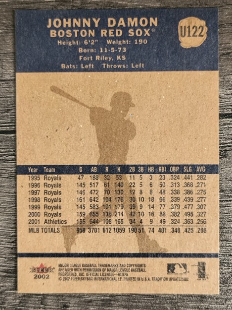 2002 Fleer Tradition Update #U122 Johnny Damon Sox