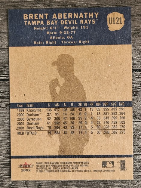 2002 Fleer Tradition Update #U121 Brent Abernathy