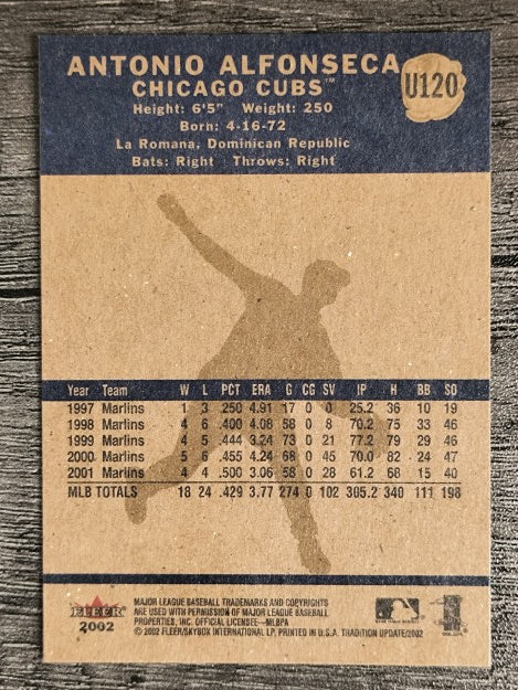 2002 Fleer Tradition Update #U120 Antonio Alfonseca