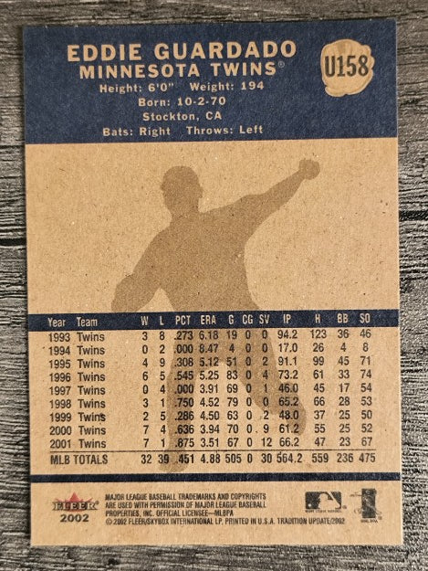 2002 Fleer Tradition Update #U158 Eddie Guardado