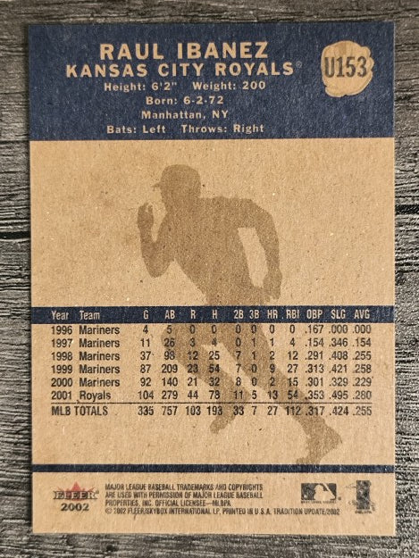 2002 Fleer Tradition Update #U153 Raul Ibanez