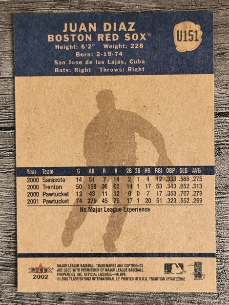 2002 Fleer Tradition Update #U151 Juan Diaz