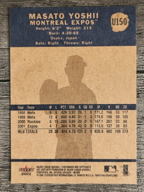 2002 Fleer Tradition Update #U150 Masato Yoshii