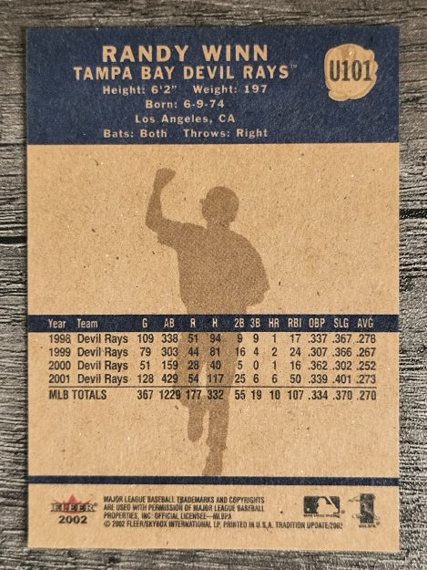 2002 Fleer Tradition Update #U101 Randy Winn