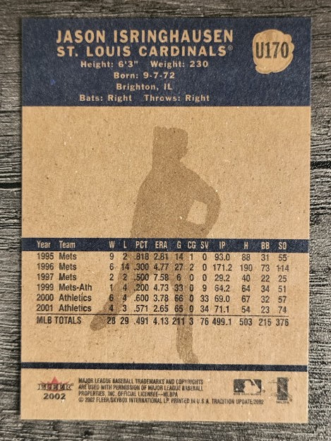 2002 Fleer Tradition Update #U170 Jason Isringhausen