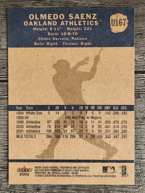 2002 Fleer Tradition Update #U167 Olmedo Saenz