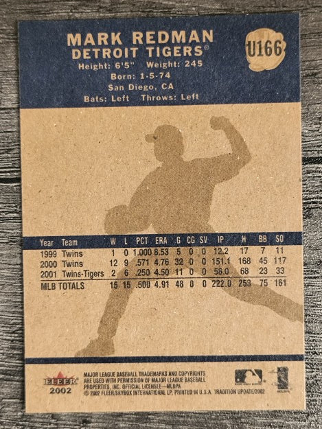 2002 Fleer Tradition Update #U166 Mark Redman