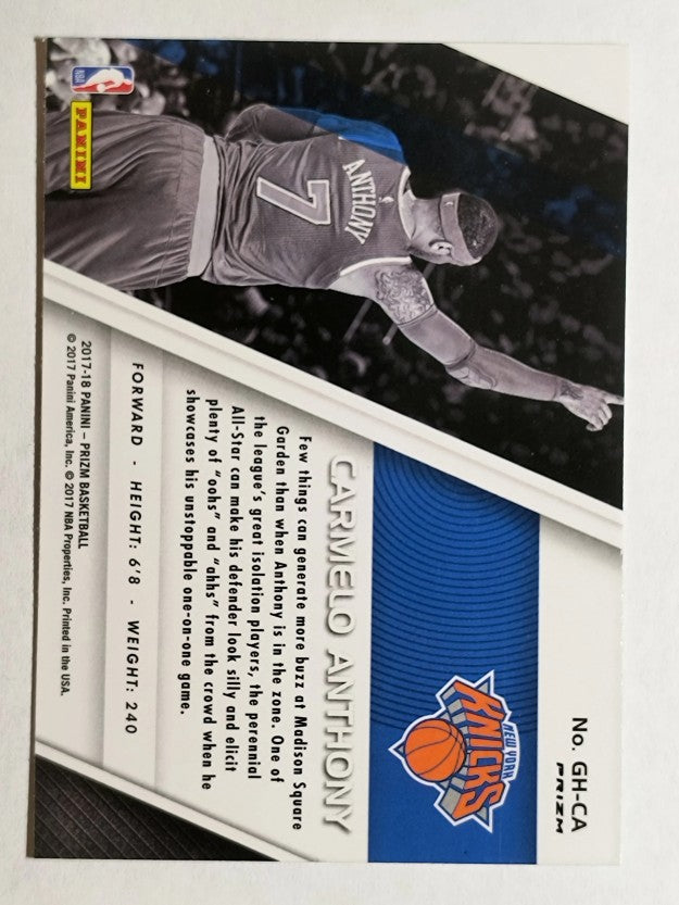 2017-18 Panini Prizm Get Hyped! Prizms Fast Break #3 Carmelo Anthony
