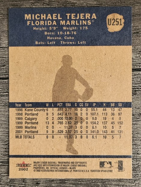 2002 Fleer Tradition Update #U251 Michael Tejera