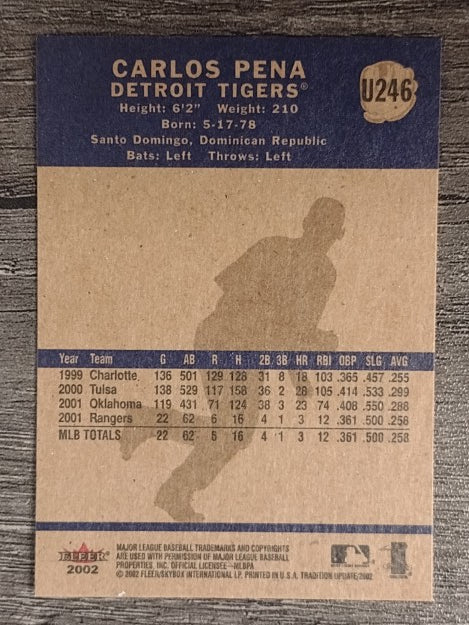 2002 Fleer Tradition Update #U246 Carlos Pena