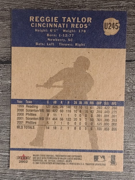 2002 Fleer Tradition Update #U245 Reggie Taylor