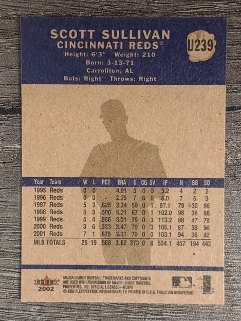 2002 Fleer Tradition Update #U239 Scott Sullivan
